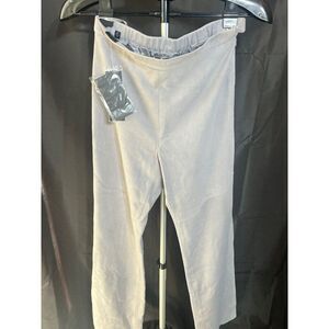 Terry Lewis Vtg Women's Suede Pants Gray St. Leg Work 4P NWT